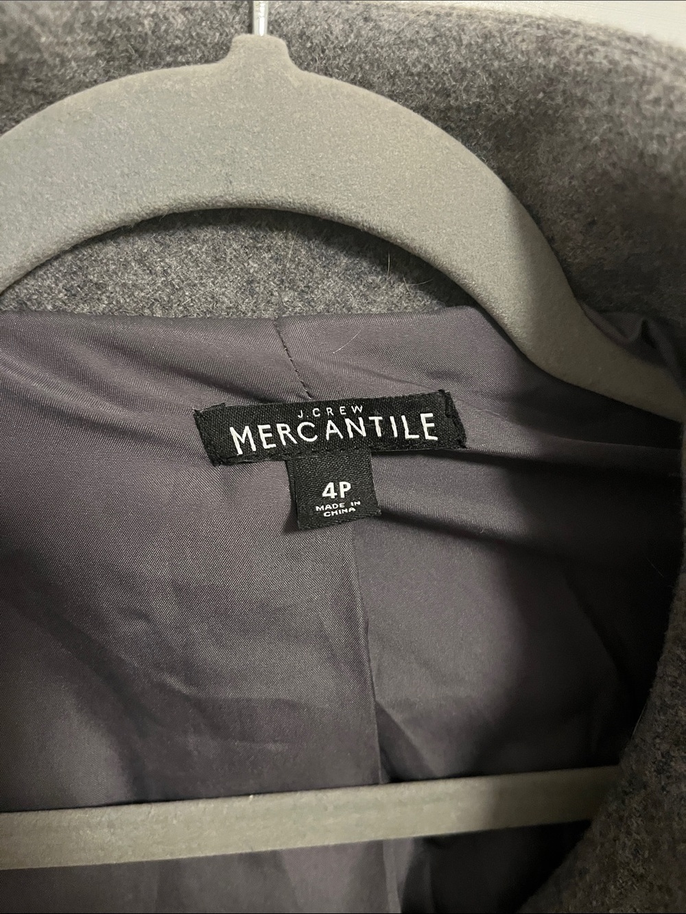 J. Crew Gray Wool-Blend Pea Coat - Picture 3 of 4